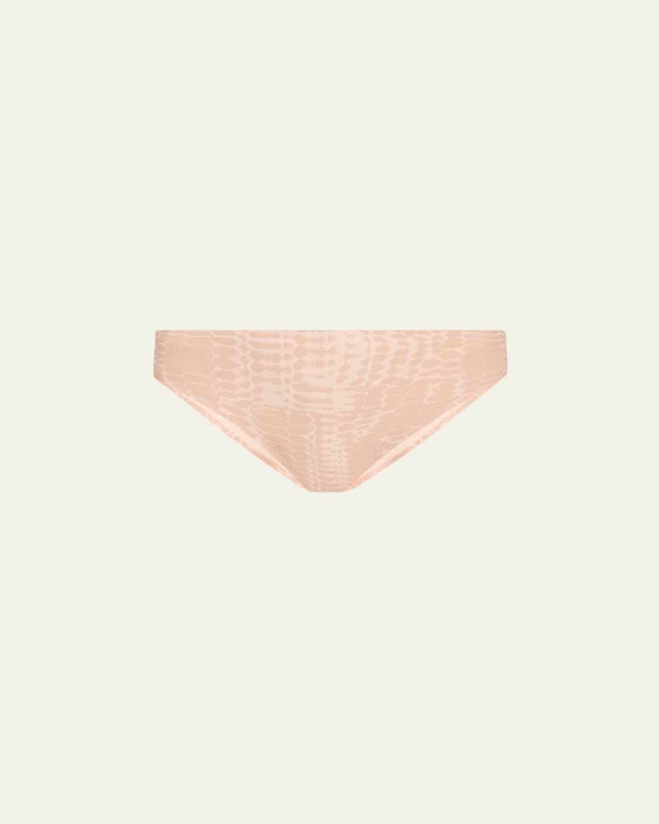SoftStretch Snakeskin-Print Bikini Briefs